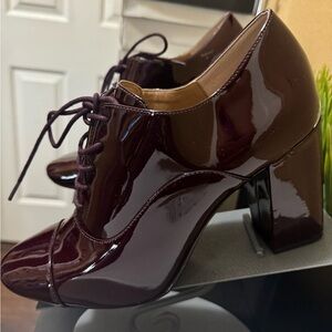 Calvin Klein Cailey Patent Leather Lace up heels